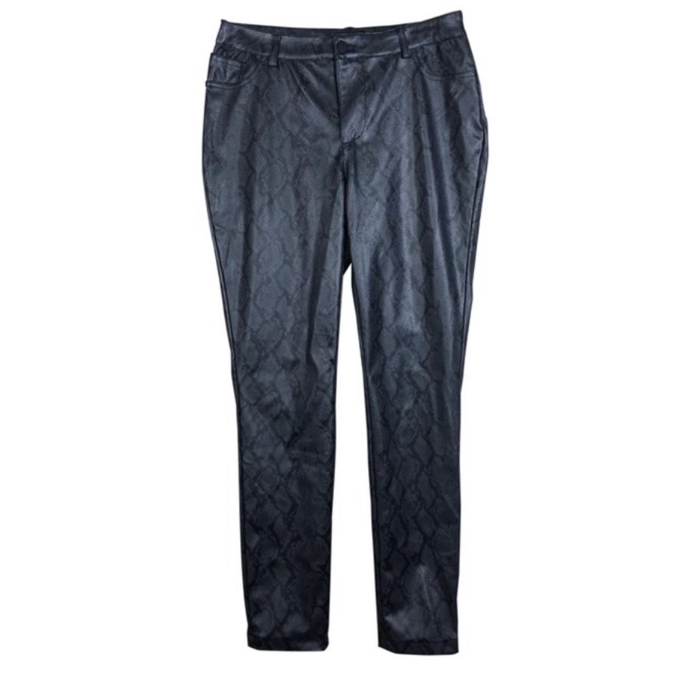 Bebe Gray Python Faux Leather Pants - image 1
